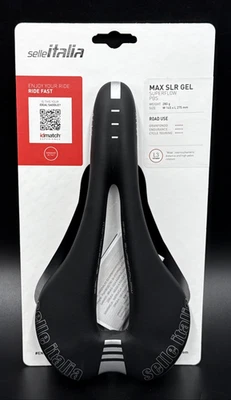 Selle Italia MAX SLR Gel Superflow Ti 316 L3 275 x 145mm Black Saddle MSRP $180