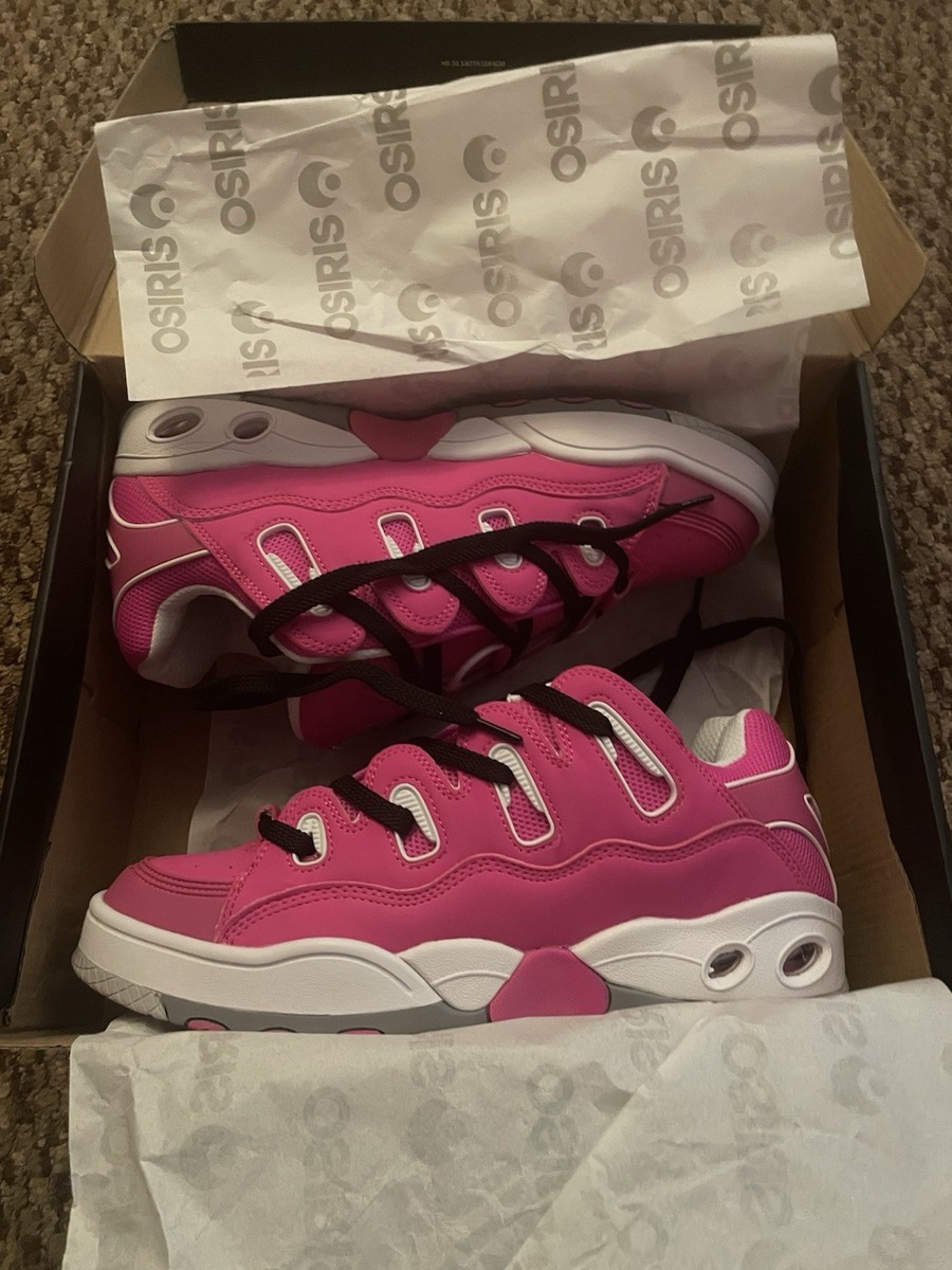 Size 10) Pink/grey/white Osiris SKATE Shoes D3 OG Wide Extra  Padding/comfort | eBay