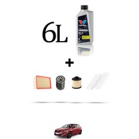 Hoffcar Servicekit 4 Filter Und 6L ÖL FüR Peugeot 308 II 2.0 Bluehdi 110Kw