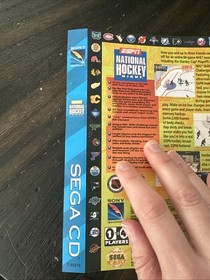 Sega CD Back Cover Art ESPN National Hockey Night Water Damage