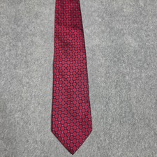 Brooks Brothers 346 Red 100 Silk Men's Tie Geometric Diamond Pattern New WO Tag