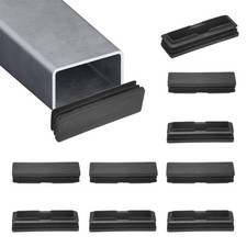 M METERXITY 10-Pack Tubing End Caps, 3 x 1 Inch Plastic 3 x 1", Black