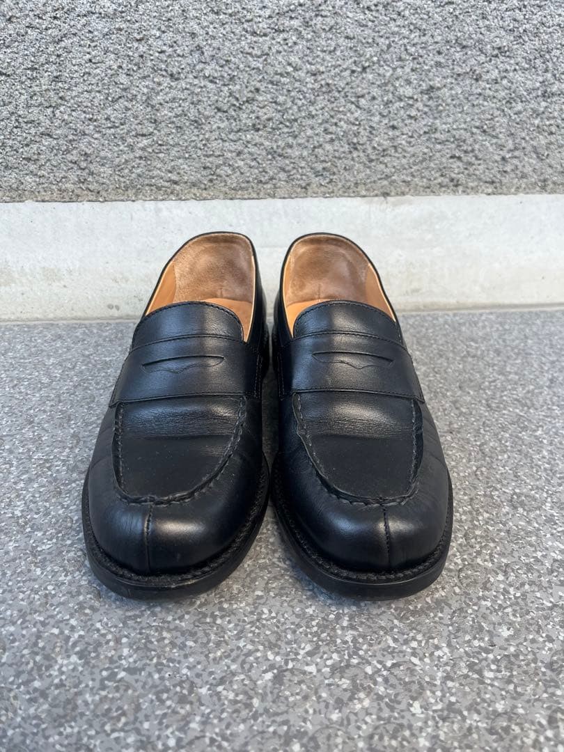 Hender Scheme Loafer Leather Slip-On Shoes Black Excellent