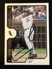 2002 Victory Carlos Lee Signed Card 206 White Sox Autograph Auto