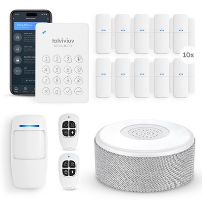 tolviviov Alarm System for Home Security, Door Alarm Systems, App Alerts, 15P...