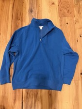 Woman Small Athleta Royal Blue Quarter Zip Pullover Sweatshirt
