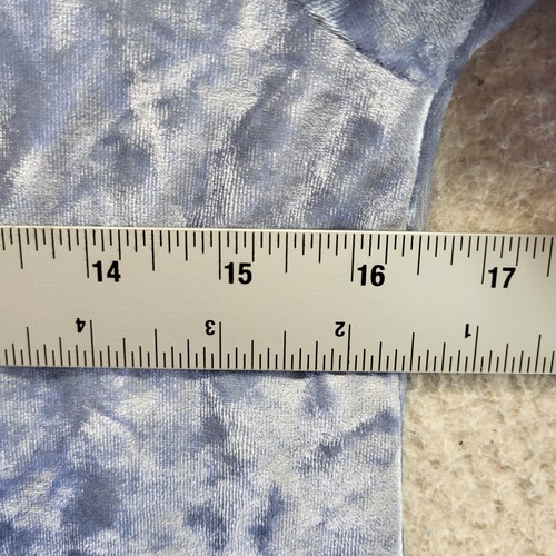 My Michelle Girls Size 16 Blue Crushed Velvet Skater Dress Bell Sleeve - Picture 9 of 16