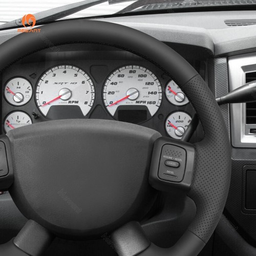MEWANT PU Leather Steering Wheel Cover for Dodge Ram 1500 2500 3500 2004-2008 - Picture 4 of 8