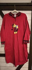 Vintage Disney Store Winnie the Pooh Womens Size Small Red Cotton Nightgown