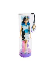 Barbie Fashion Fever - Kayla en Top con Capucha Azul y Blanco y Falda a Rayas