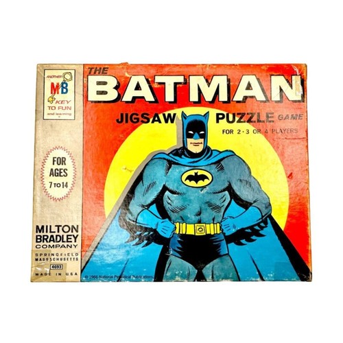 1966 Milton Bradley Batman Jigsaw Puzzle Game w Original Box