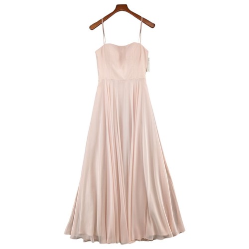 Jenny Yoo Collection Renee Dress Blush Pink Luxe Chiffon Bridesmaid Size 8