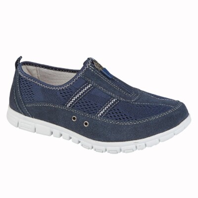 Damen-Sneaker Boulevard L535 Reißverschluss weite Passform Wildleder 
