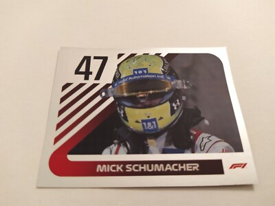 2021 TOPPS F1 OFFICIAL STICKERS CHROME SCHUMACHER No. 182 NEW NEVER ATTACHED
