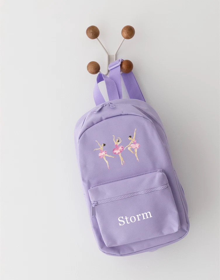 Personalised ballet Backpack Kids Rucksack Back to School bag Nursery Dance Bag - Image 2 of 4