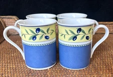 TUSCAN HARVEST Set of 4 Coffee Mugs Tea Cups WEDGWOOD Tuscany Collection England