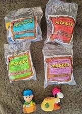 Vintage 1989 McDonalds Peanuts Happy Meal Toys Complete Set With Both U3s