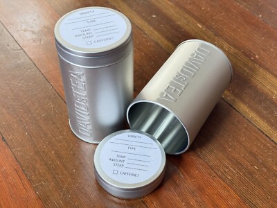 David's Tea Metal Canister with Label