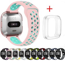 For Fitbit Versa 2 Silicone Watch Bands Wristband Breathable strap  Case Cover