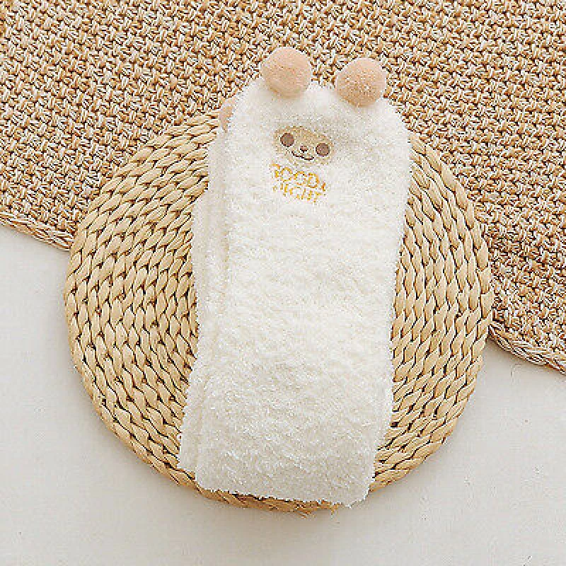 Mujeres Niñas Calcetines hasta la rodilla Botas cálidas Calcetín mullido sobre la rodilla Rayas Suave Acogedor Foto 2 de 4