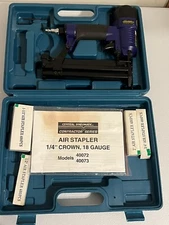 Central Pneumatic Contractor Series Air Stapler 1/4" Crown, 18 Gauge Model 40073