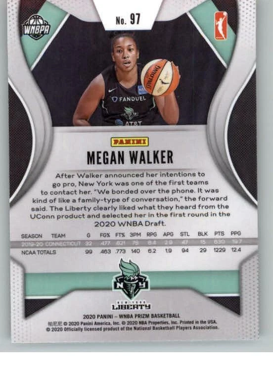 2020 Panini Prizm WNBA #97 Megan Walker (ref 126366) - Image 2 of 2