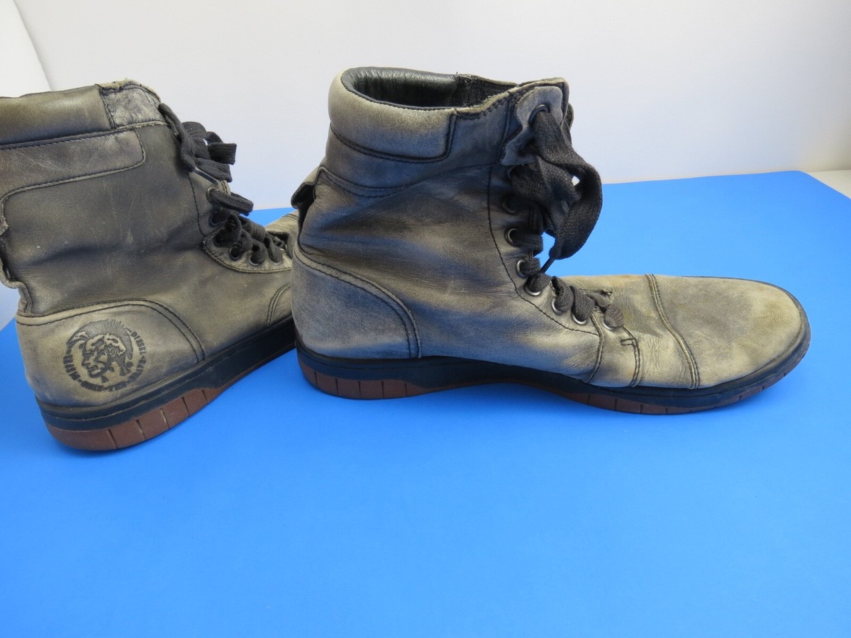 Diesel Men's Leather Basket Butch Zip Boots Size 10 | eBay