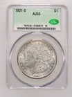 1921-S CAC VAM 6A(1A) Morgan Silver Dollar CACG AU-55 (Hitlist 40)