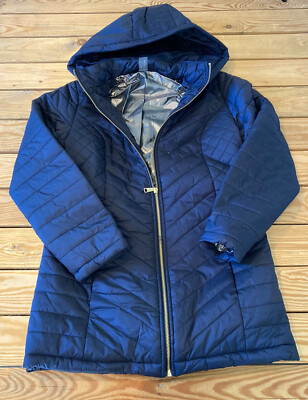Zuda NWOT Women s Full Zip Hooded Puffer coat size 2XS Navy EB