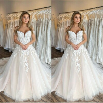 Light Champagne Wedding Dresses Off The Shoulder Lace A Line Beach Bridal  Gown