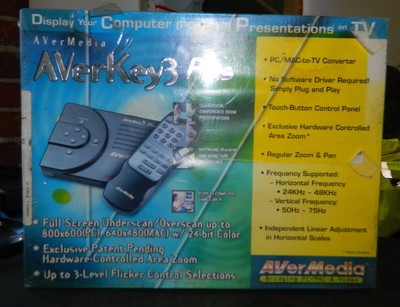 New AVermedia AVerkey3 Plus Display Computer (PC/MAC) Presentations On TV Sealed