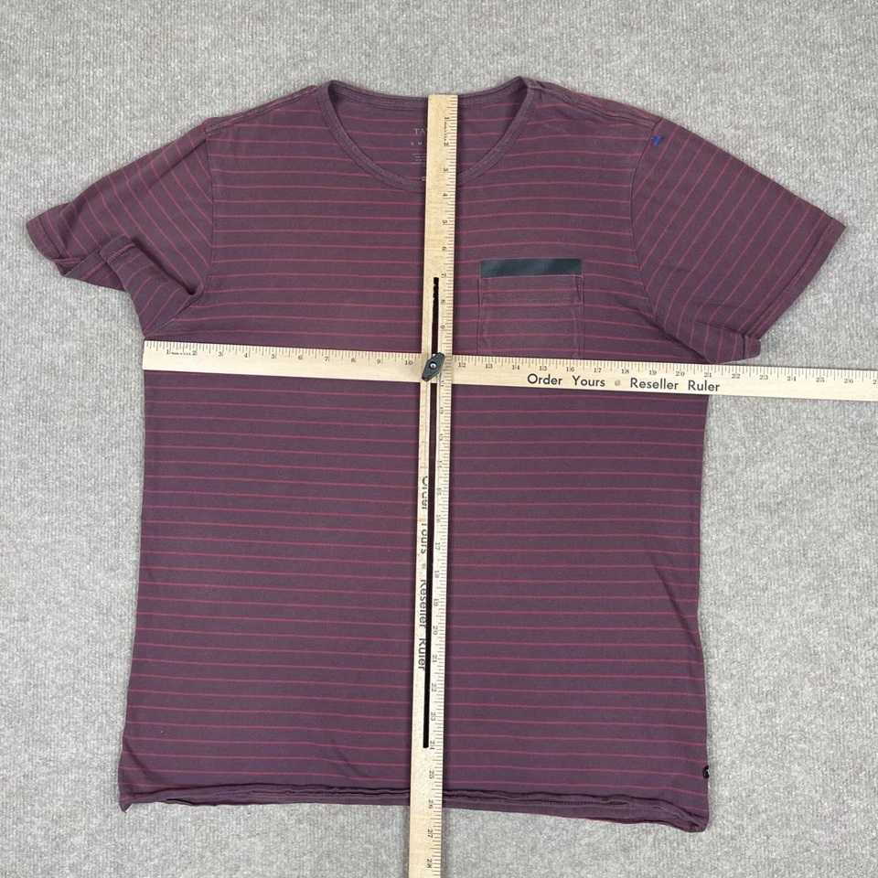 Camisa Tavik Para Hombre Talla L Roja Manga Corta Bolsillo Camiseta Rayas Ligera Adulto Foto 4 de 4