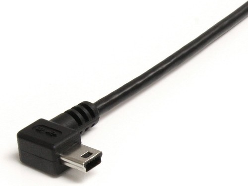Right Angle Mini USB Cable Fast Data Sync Lead Charger Camera PC 2 Metre Black - Picture 6 of 10