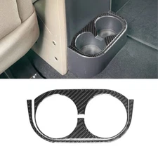 For Jeep Wrangler Carbon Fiber Interior Rear Center Cupholder Panel Cover Trim 