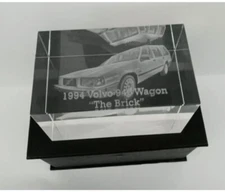 Collectible 3D 1994 Volvo 940 Wagon"The Brick"  Image in Glass for Home Decor