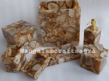 Agate Bathroom Vanity Accessories Set 7 pcs / Agate bathroom Set Home Decor