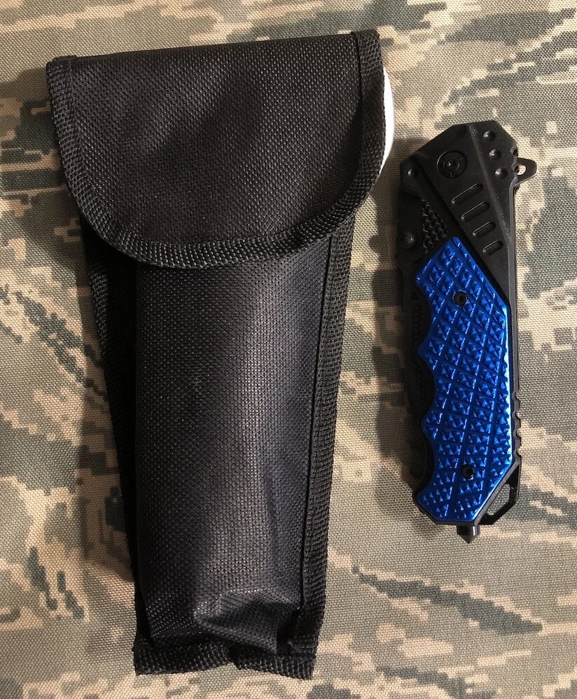 Multi Tool Hatchet  Hammer  Saw  Pliers File  Case + Tactical Pocket Knife - cr