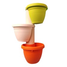 3 Pcs Hanging down Pipe Pot Plant Holder for Garden Drainpipe Planter