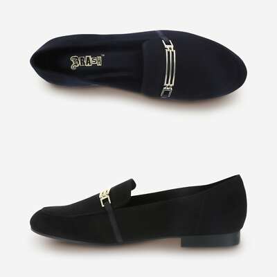 Brash Women's Darby Black Bit Loafer Slip-On Flat Shoes Size 8.5,9.5 or 12 Med
