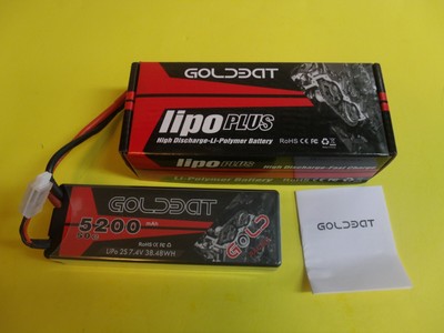 New Gold EDT 5200mAh 50C Lipo Plus High Discharge Li-Polymer Battery (GCC,G7AA)