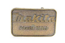 Vintage MAKITA Power Tools Belt Buckle Solid Brass Made in USA