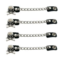 Motorcycle Vest Extenders Single Chain Made in USA 24 Snaps MC Biker 4" 6" or 8"