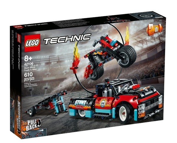 Lego Technic 42106 Stunt-Show Mit Truck Und Motorrad Neu Ovp-image