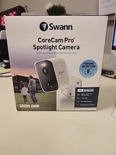 Swann - CoreCam Pro Single Indoor/Outdoor Wire-Free 2K 32GB Micro SD Card bw1