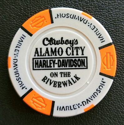 1 Orig. Harley-Davidson Pokerchip ''Cowboy´s Alamo City H-D, San Antonio,TX USA'' 