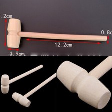 Wooden Mini Hammer Ornaments Kids Flat Head Toys Small Carving Hammer Toy