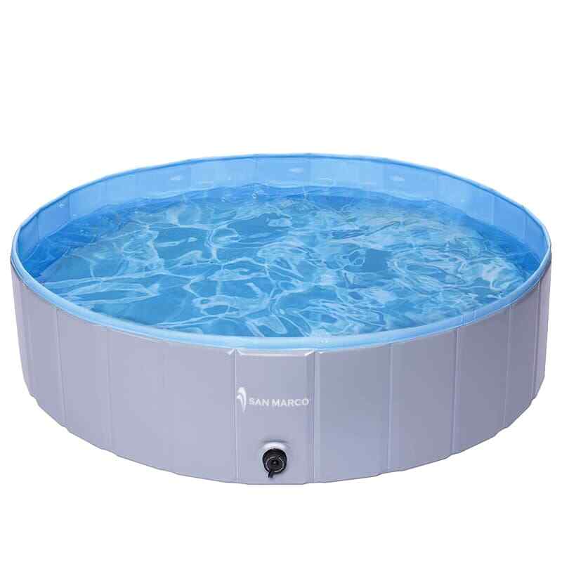 Bassin pour enfants et petits chiens bleu Ø 80 cm en PVC robuste pliable