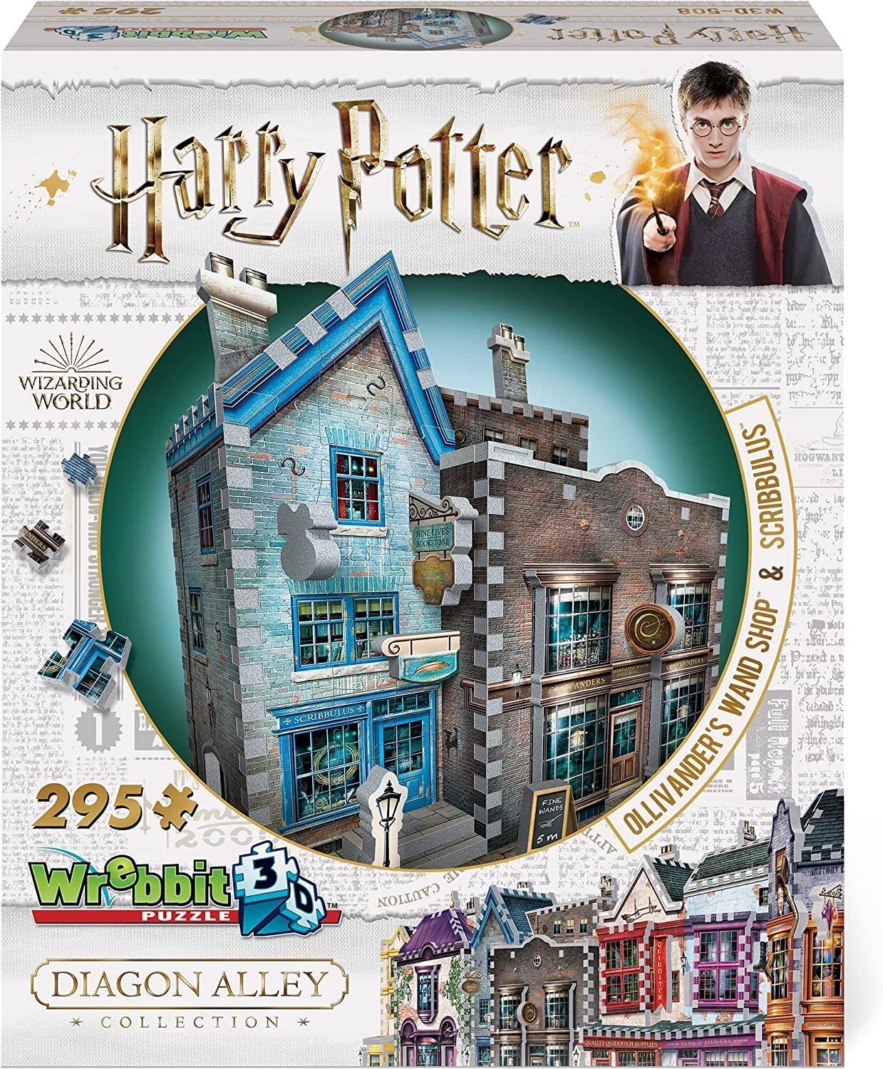 Wrebbit3D   Diagon Alley Collection: Ollivanders & Scribbulus (295pc)   3D Puzzl