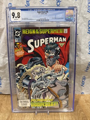 Superman #78, DC Comics, Jurgens/Breeding, CGC 9.8 Near Mint/MINT