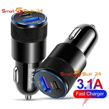 SSF24 Car Fast Charger Charging Adapter USB Type C PD QC 3.0 12V Adapter 20W